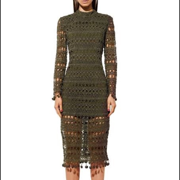 MOSSMAN Dresses & Skirts - MOSSMAN HIGH NECKLINE MIDI DRESS